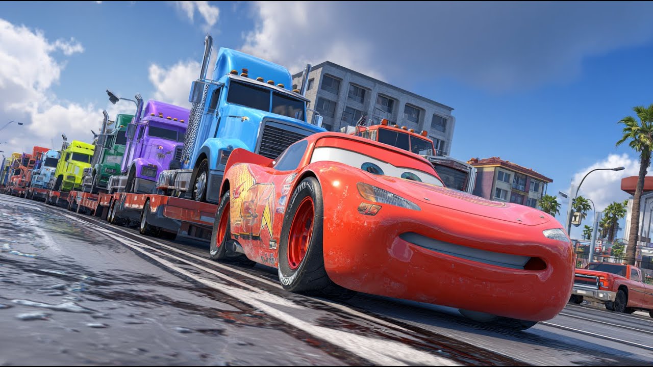 McQueen DESTROYED on a Flatbed Truck 😱 | BeamNG Drive