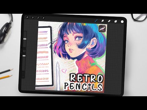 Retro Pencil Brushes for Procreate, a Brushes & More by Disyukov (Thumbnail 7 of 7)
