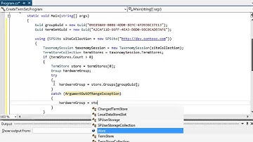 SharePoint 2013 - Create SharePoint TermGroup & TermSet using Console App - Video