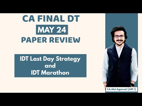 CA FINAL DT MAY 2024 PAPER REVIEW 