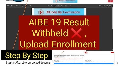 AIBE 19 Result 2025 Withheld | AIBE 19 Enrollment Certificate Upload | AIBE 19 Result 2025 Out #aibe