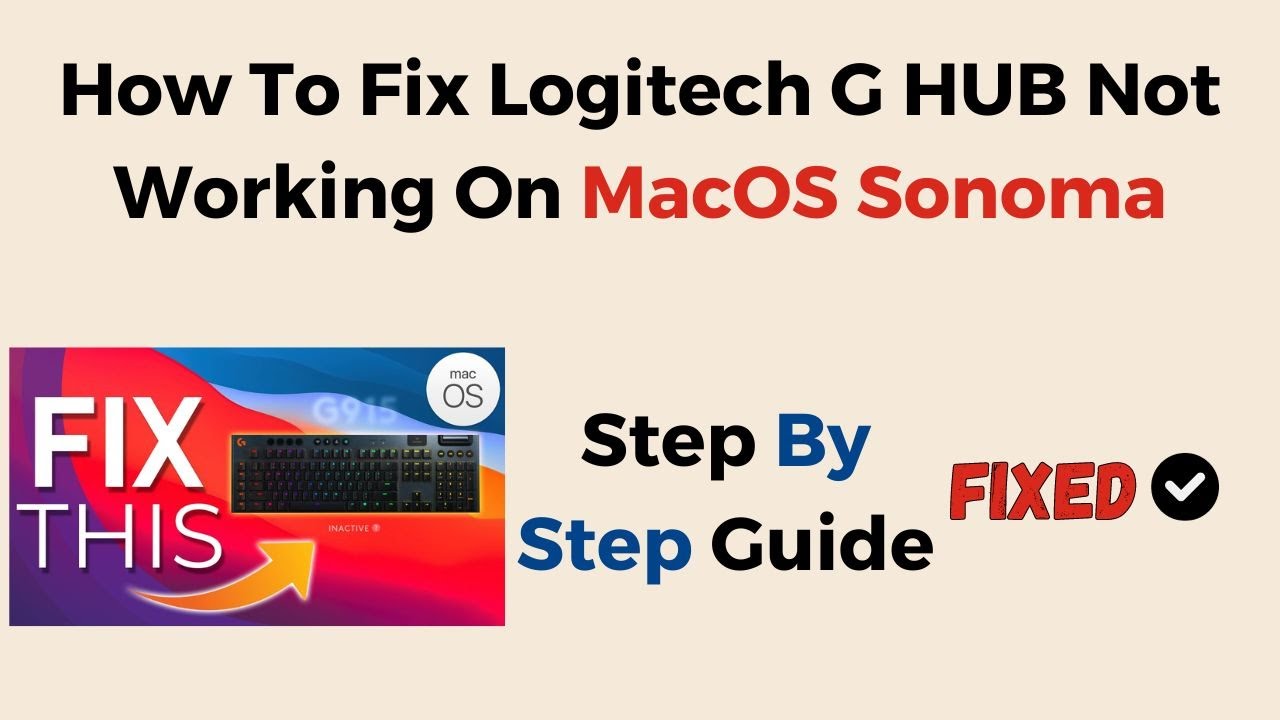 How To Fix Logitech G HUB Not Working On MacOS Sonoma YouTube