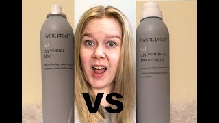 Living Proof Full Dry Volume Blast VS Full Dry Volume Texture Spray