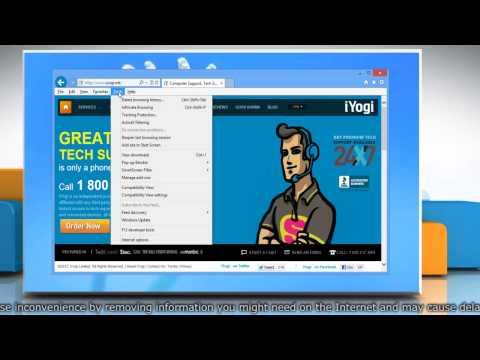 How to clear the cache in Internet Explorer® 10 in Windows® 8