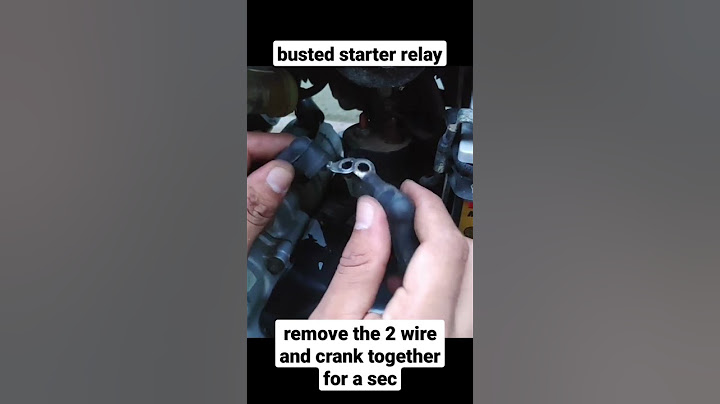 How to start the motorcycle busted starter relay