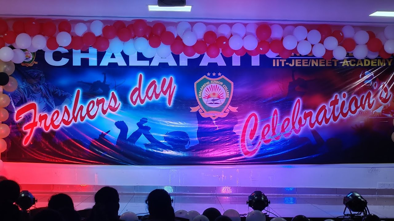 ||chalapathi college intermediate 🎊🥳freshers day 🎉🕺🏻