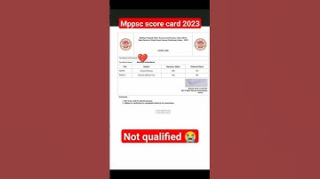 mppsc score card 2023 ll NOT QUALIFIED 😭😭😭😭😭