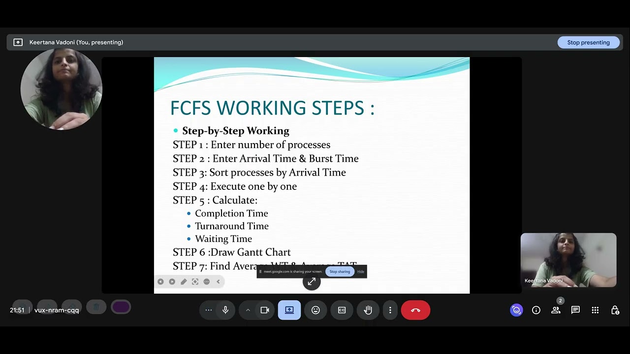 FCFS Scheduling Algorithm | Operating System Mini Project Explanation ...