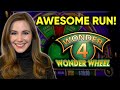 SUPER FREE GAMES TWICE!? AWESOME Session! Wonder 4 Wonder Wheel Slot Machine!