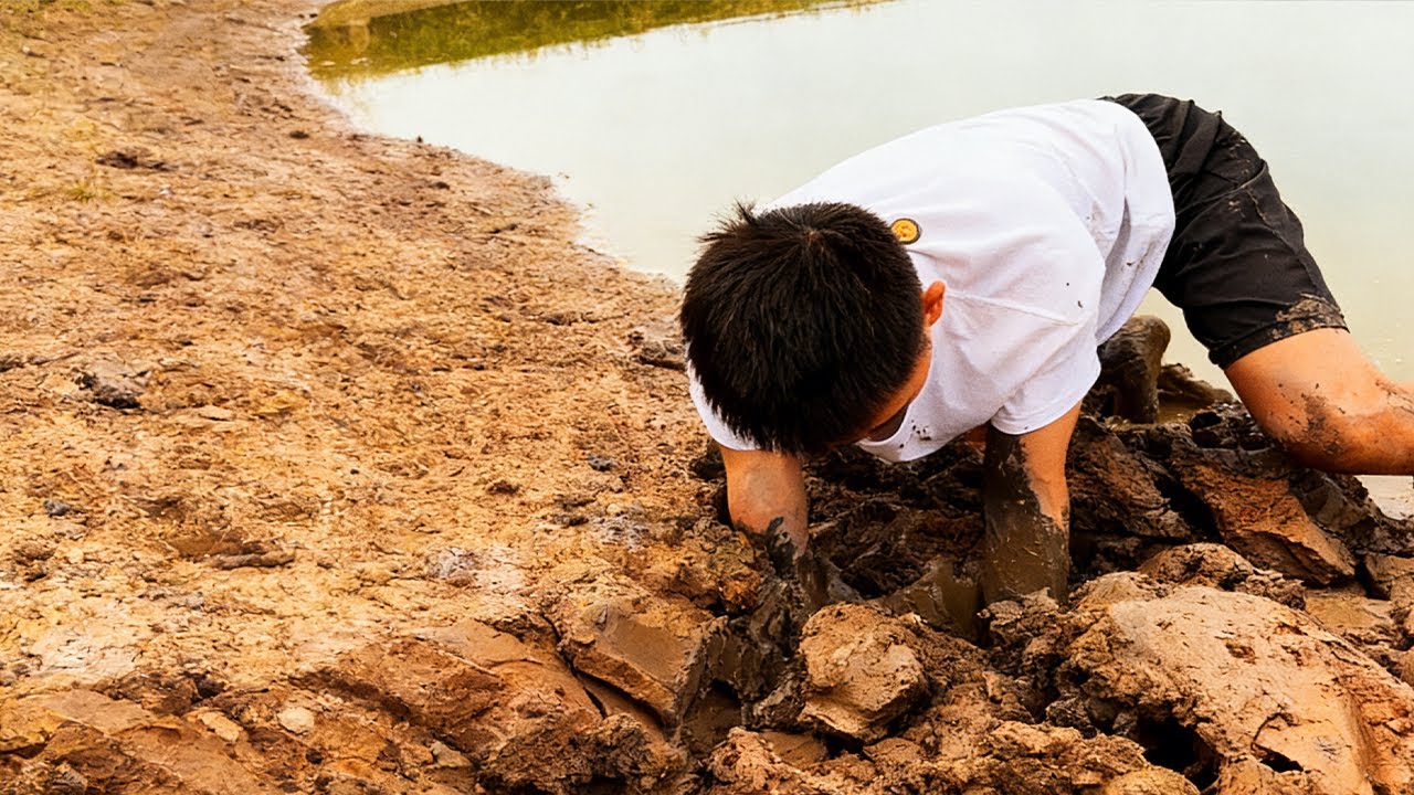 500元包塘狂喜！拳頭大洞全是大鱔魚，抓 3 條就血賺#大熱門 #fishing