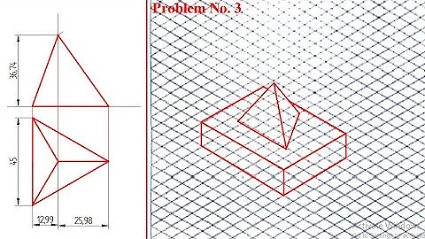 Isometric projections Problem no.3  isometric sheet computer aided engineering drawing #BCEDK103/203