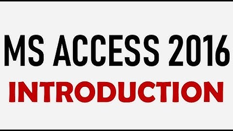 Introduction to ms access 2016. Creating a Table in design view. adding fields. Datasheet view.