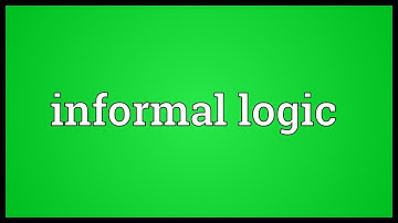 Informal logic Meaning