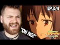 EXPLOSIONS FOR YOU!!! | KONOSUBA: An Explosion on This Wonderful World! - EPISODE 3 &amp; 4 | REACTION!
