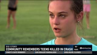 Community remembers teens killed in crash