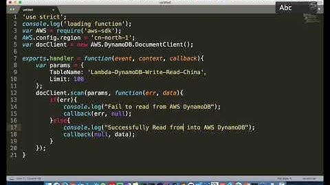 快速上手AWS Lambda   8 AWS Lambda 配合DynamoDB   读取数据Node js
