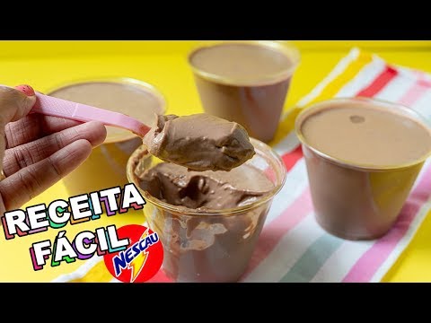 MOUSSE DE NESCAU CREMOSO PRONTO EM 5 MINUTOS – GORDICE #MUITOFÁCIL E DELICIOSA