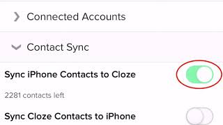 Sync iPhone and Android Contacts with Cloze screenshot 5