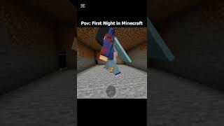 MY FIRST NIGHT ON MINECRAFT 😁 #minecraft #mobilegaming #gaming #memes #minecraftpe