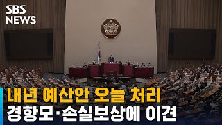 내년 예산안 오늘 처리…경항모 · 손실보상에 이견 / SBS