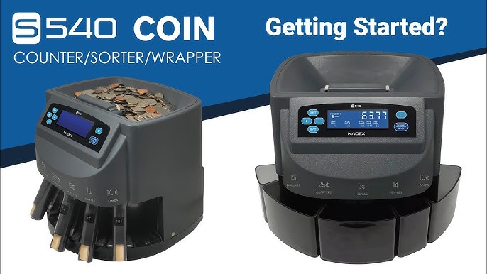 Taskfile Coin Sorter Change Roller Machine | V2.0 Coin Counter Machine | Auto Coin Sorter Machine W/Coin Wraps | Coin Roller Machine | Change