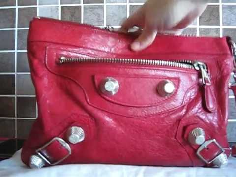 balenciaga red clutch