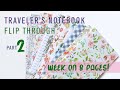 Travelers notebook flip through 2  standard vertical layout inserts  wo8p planner flip through 