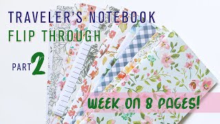 Traveler's Notebook flip through 2 📝 standard vertical layout inserts | WO8P planner flip through 🤩📒