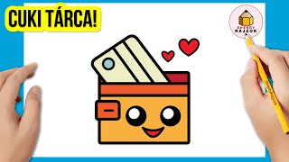 Pénztárca Rajzolás Lépésről Lépésre 👛 | Egyszerű Kawaii Rajzok