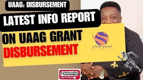 UAAG:  H0T DISBURSEMENT BROADCAST | SEE DETAILS  | SHARE WIDELY 
