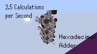4-rt Hexadecimal Adder | Minecraft Redstone