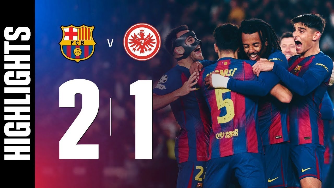 HIGHLIGHTS | Barcelona vs Eintracht Frankfurt | UEFA Champions League 2025-26 | Jornada 6🔥
