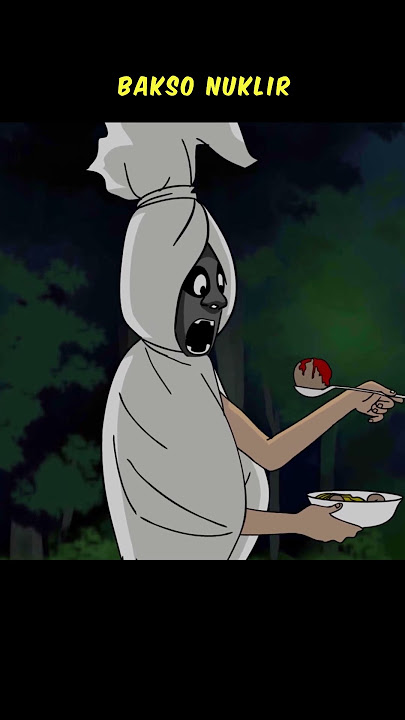 Pocong Makan Bakso Nuklir #shorts #funny #horrorstory #animation #meme #comedy