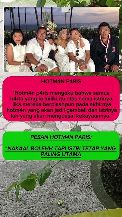 PESAN HOTM4N PARIS:'Nakaal bolehh tapi istri tetap yang paling utama