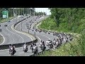 Hells angels motorcycle club at handcross hill on the euro run ride out to brighton uk