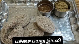 பச்சை பயறு இட்லி| Green gram idli recipe| masoor dhal recipe in tamil | protein diet