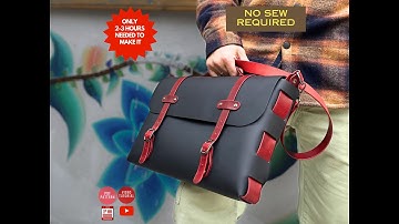 Making a Leather NO SEW BRIEFCASE, PDF Pattern, by #vikingsleatherdesign