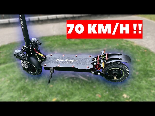 TEST EXTREME DE LA HALO KNIGHT !! TROTTINETTE ÉLECTRIQUE 70 KM/H ET 2000  WATTS DE PUISSANCE !! 800€ 