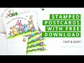 Stamped Postcards + FREE Download!
