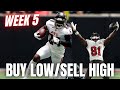 Week 5 Buy Low, Sell High Fantasy Players! IS CORDARRELLE PATTERSON A SELL?! FANTASY FOOTBALL 2021