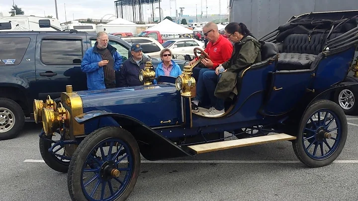 Rob Heyn starting and driving a Ford Model K on He...