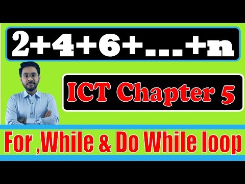 2+4+6+....+sum|| Sum of Even numbers algorithm, Flowchart & C Program || for | while | do while