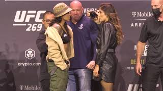 Amanda Nunes vs. Julianna Pena Press Conference Staredown | UFC 269 | MMA Fighting