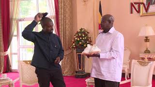Are these shoes for football? - Museveni asks Kanye West after he gifted him sneakers