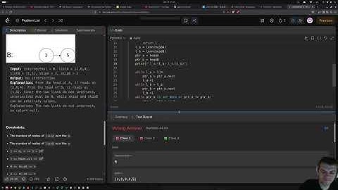 Solving Leetcode 160. Intersection of Two Linked Lists in Python