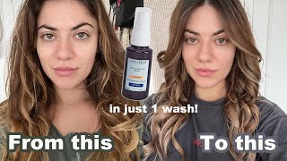 TURNING MY HAIR ASH BROWN IN 1 WASH | TONING MY HAIR AT HOME