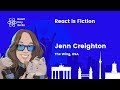 React Is Fiction talk, by Jenn Creighton