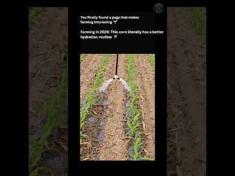 Is this the most efficient way to water corn? #farming #agriculture #precision