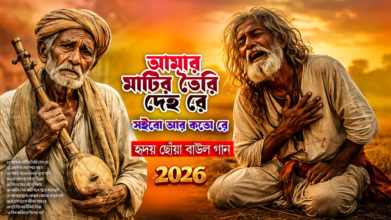 আমার মাটির তৈরি দেহ রে 😢| আবেগী বাউল গান | হৃদয় ছোঁয়া বাউল গান 2026 | Baul Liton Ray | Folk Sur