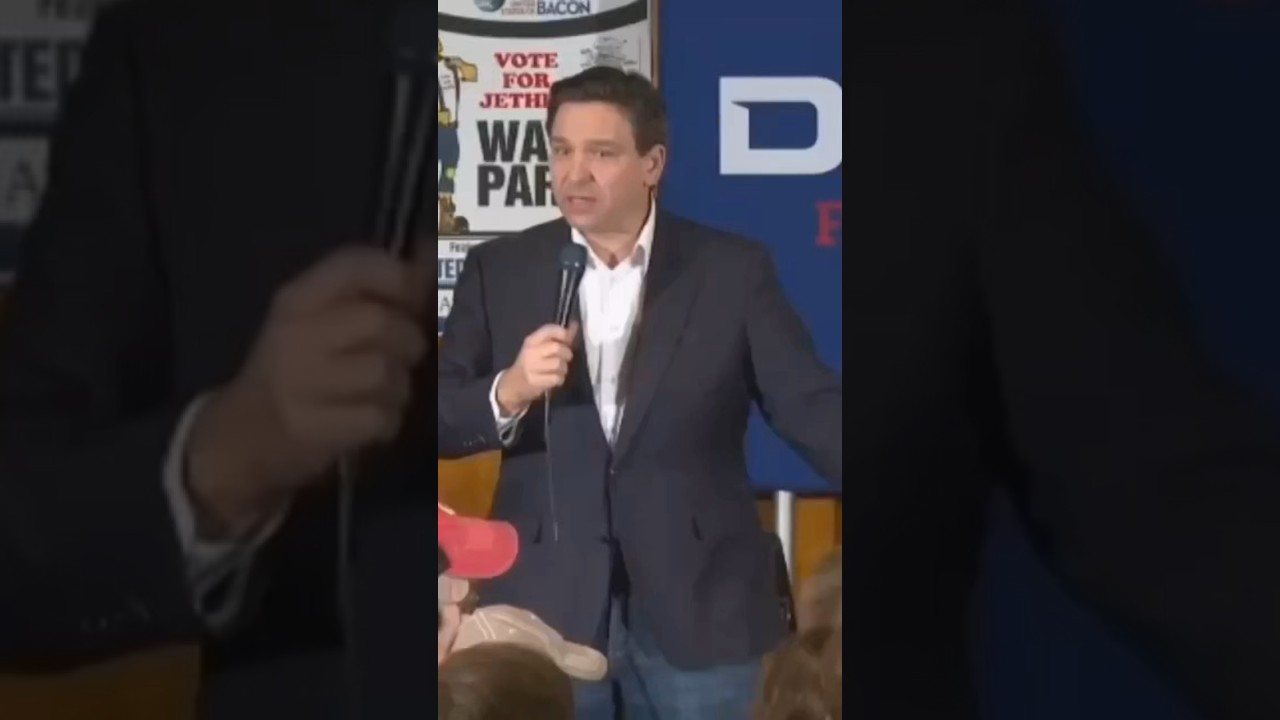Climate Protester Crashes Ron DeSantis Campaign Event!